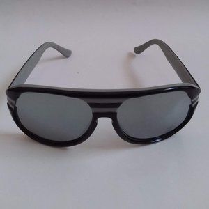 NWOT True Vintage retro sports aviator ski style glass smoke mirrored sunglasses